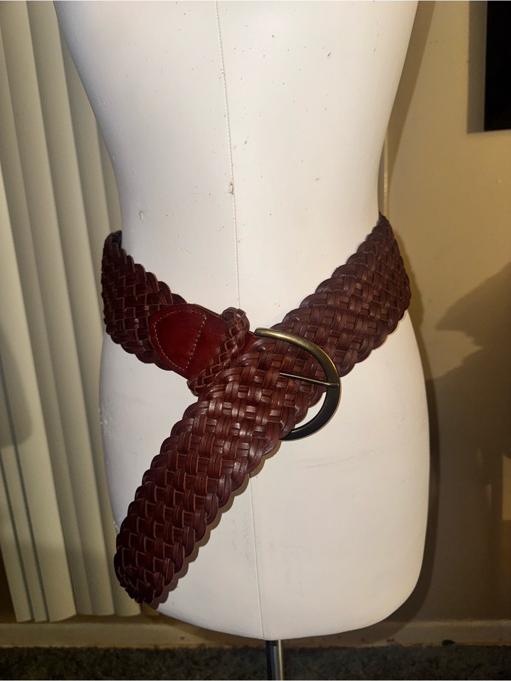 Express genuine leather braided belt